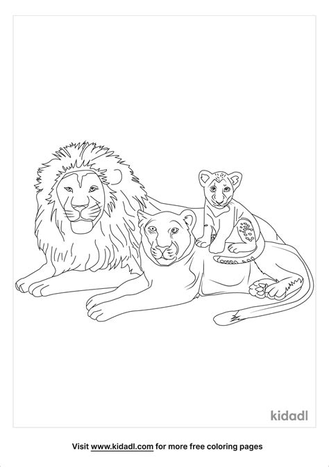 Realistic Lion Coloring Pages