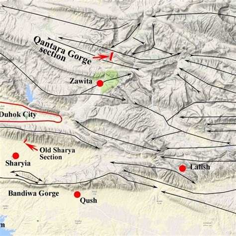 Topographic map of the studied area (Google terrain image) on which the... | Download Scientific ...