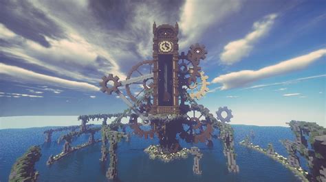 【timelapse】HUGE FANTASY CLOCK TOWER Minecraft Map