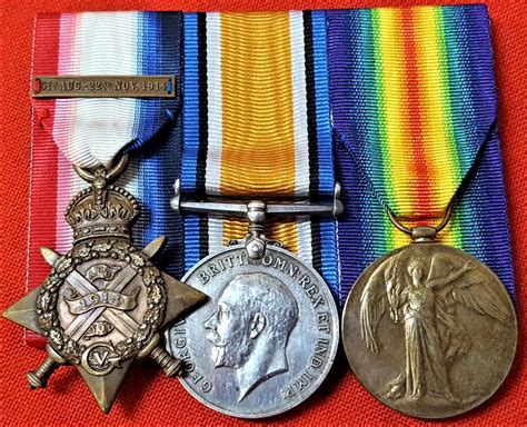 WW1 BRITISH ARMY 1914 STAR MEDAL TRIO GROUP 2835 LCPL BEARE 16TH ...