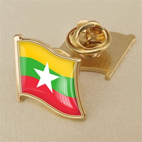 Myanmar Burma Single Flag Lapel Pins-in Brooches from Jewelry & Accessories on Aliexpress.com ...
