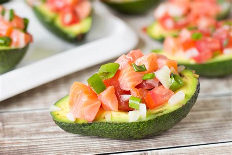 Lomi Lomi Salmon in Avocado Halves - Yummy Addiction