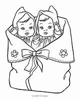 Twin Baby Coloring Pages sketch template
