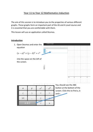 Desmos - Equation of a Circle. | Teaching Resources