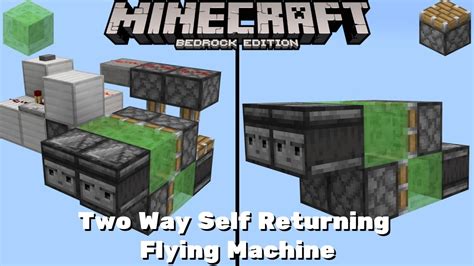 Two Way Self Returning Flying Machine - Minecraft Bedrock Edition ...