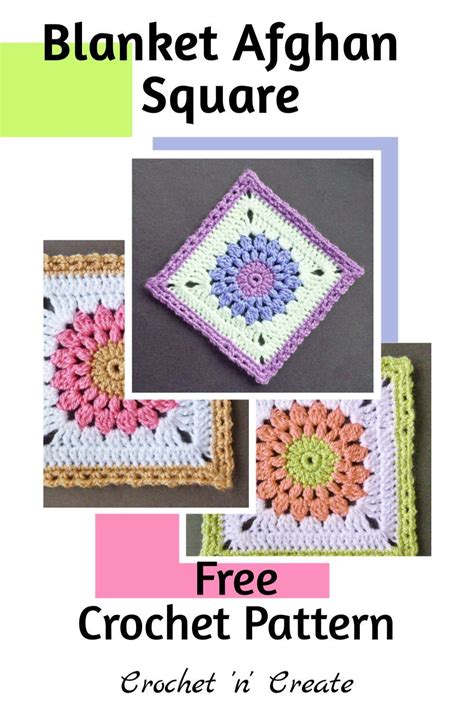 Free crochet blanket afghan square Pattern | Afghan crochet patterns, Crochet blanket afghan ...