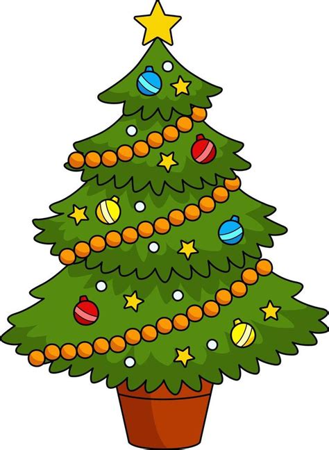 arbol de navidad dibujos animados color clipart 10789035 Vector en Vecteezy