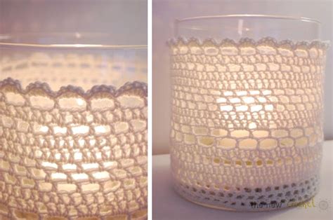 Crochet Candle Light Cover | DIY Candle Holder