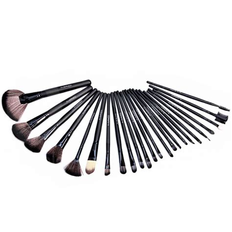 MAC MAKEUP BRUSH SET WITH LEATHER POUCH 24 PIECE - Buyon.pk