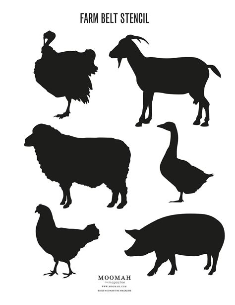 Farm Animal Stencils Printable - Printable Word Searches