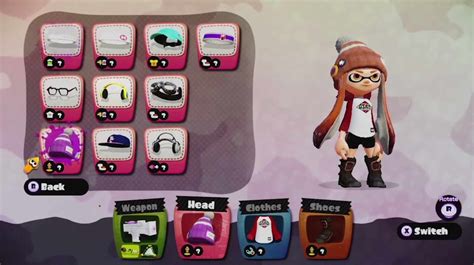 Splatoon Gameplay Screenshot Weapon Item Gear Inventory Wii U