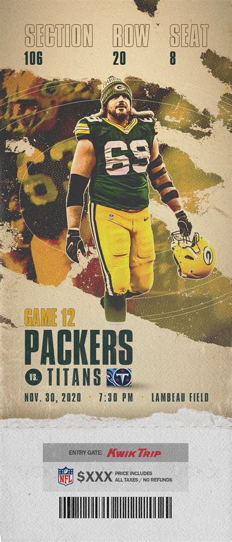 Green Bay Packers Ticket Concept on Behance