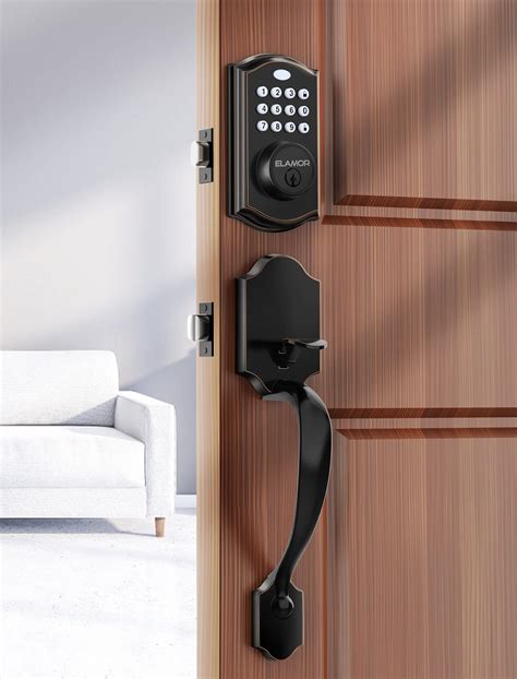 Keyless Entry Door Lock, Electronic Keypad Deadbolt With Handle, Auto ...