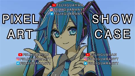 Minecraft Pixel Art Showcase - Hatsune Miku - YouTube