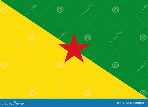 Flag of French Guiana stock vector. Illustration of yellow - 118772630