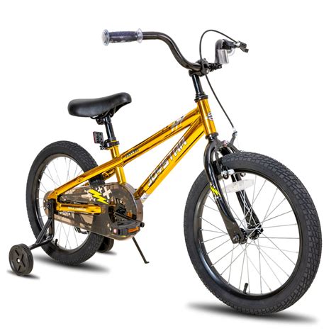 JOYSTAR PLUTO 16 inch Kids Bike with Front Handbrake and Training Wheels for Ages 4 5 6 7 Year ...