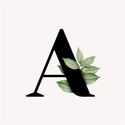 Botanical capital letter A vector | premium image by rawpixel.com / Aum ...