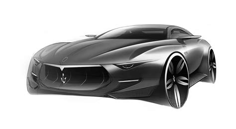 Maserati Alfieri Concept - Design Sketch - Car Body Design