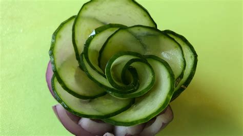 How to make cucumber flower - YouTube