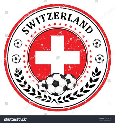 Switzerland Soccer Team Sign Containing Soccer Stock Vector (Royalty ...