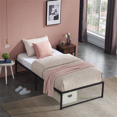 Modern Metal Platform Beds 14 Inch Storage Bed Frames Mattress ...