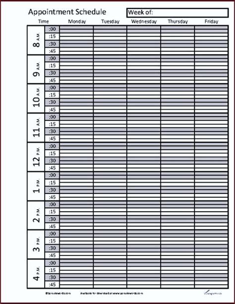 Hair Salon Appointment Book Template - Sample Templates - Sample Templates