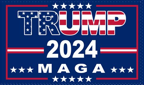 Trump 2024 MAGA 12"x18" Car Flag Flag ROUGH TEX® Double Sided