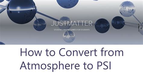 How to Convert From Atmospheres to PSI - YouTube