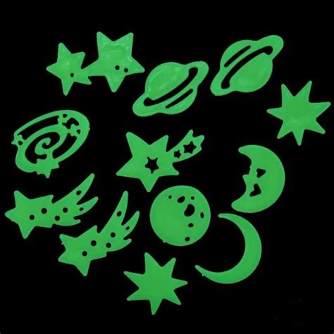 Cosmos Stars Glow in the Dark Luminous Fluorescent Plastic Wall Stickers-in Wall Stickers from ...