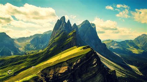 mountains, Green, Clouds, Sky, Rocks, Nature, Landscape, Photography ...