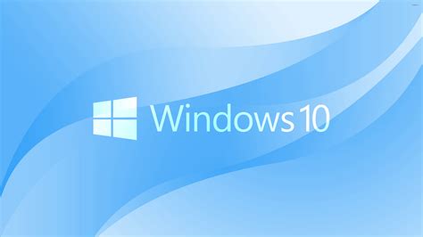 Windows 10 white text logo on light blue wallpaper - Computer wallpapers - #45784