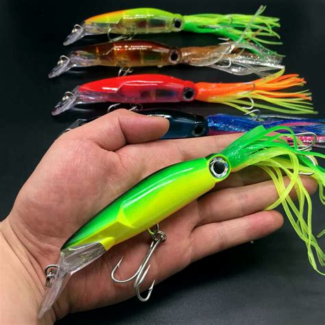 5Pcs Octopus Trolling Baits Fishing Lure Hard Squid Skirts Bait Saltwater Lures | eBay