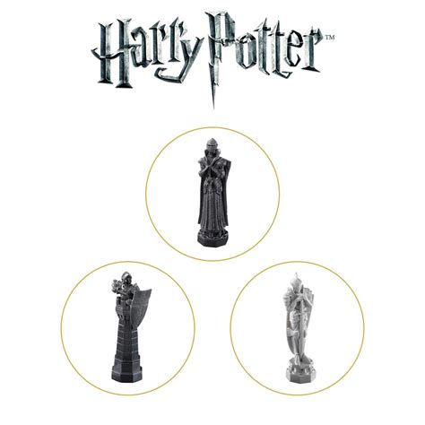 The Noble Collection Harry Potter Wizard Chess Set - 32 Detailed Playing Pieces - Officially ...