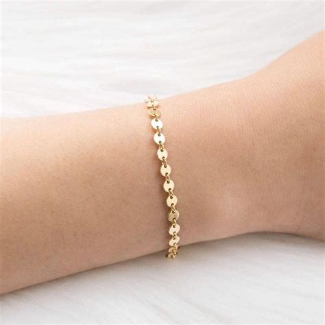 14k Solid Gold Dainty bracelets for girls women Elegant | Etsy | Tiny bead bracelet, Dainty ...