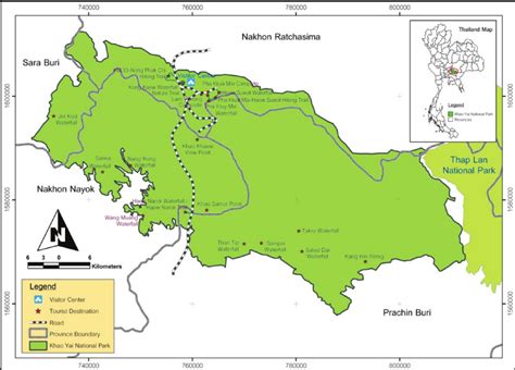 Map of Khao Yai National Park, Thailand. | Download Scientific Diagram