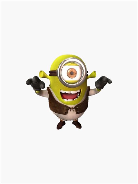 "Minion Shrek" Sticker for Sale by itslilie | Redbubble