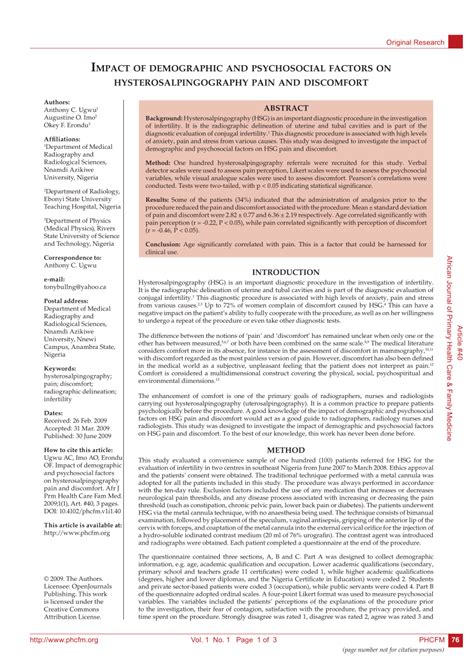 (PDF) Impact of demographic and psychosocial factors on ...