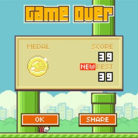 Winning at Flappy Bird | Flappy bird, Game over screen, Addicting games