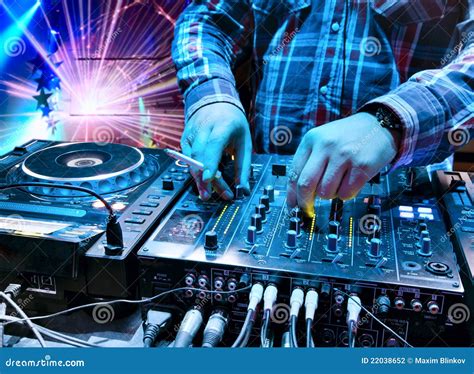 Dj Mixes the Track in the Nightclub Stock Photo - Image of musical ...