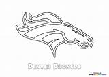 Denver Broncos NFL Logo  Coloring Pages For Kids sketch template
