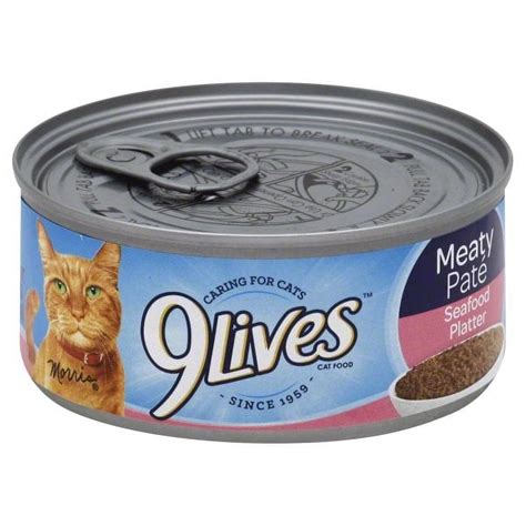 9Lives Meaty Pate Seafood Platter Wet Cat Food, 5.5 oz. Can - Walmart.com