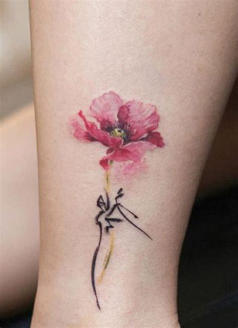 100+ Trending Watercolor Flower Tattoo Ideas for Women | Flower tattoo on ankle, Ankle tattoos ...