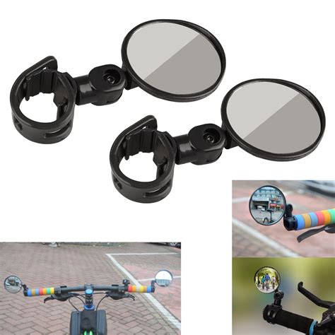 EEEkit 2pcs 360° Rotatable Flexible Handlebar Rearview Mirror for Bike MTB Bicycle Cycling ...