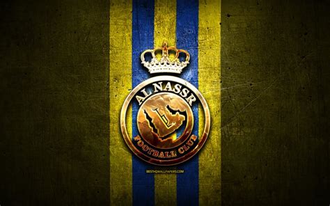 Download wallpapers Al-Nassr FC, golden logo, Saudi Professional League ...