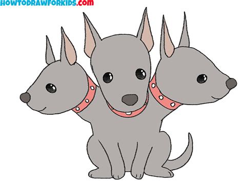 How to Draw Cerberus - Easy Drawing Tutorial For Kids