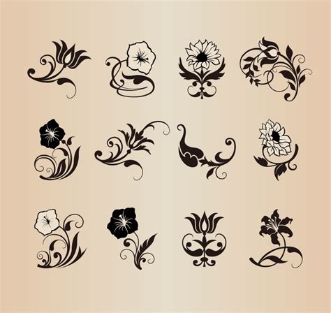 Floral Flower Vector Design Elements | Free Vector Graphics | All Free ...