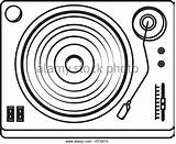 Old Record Player Drawing Sketch Coloring Page sketch template