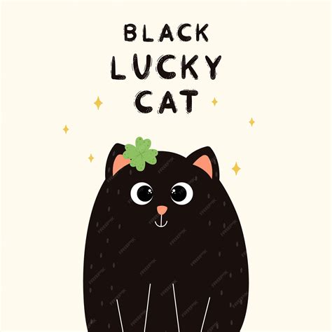 Premium Vector | Black cat, happy black cat, vector illustration of a cute black cat, ready-made ...