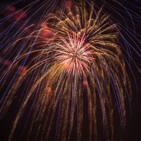 Fireworks Explosion in the Sky Stock Image - Image of explosion, brookfield: 56253175