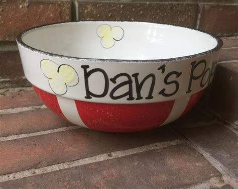 Personalized Large Ceramic Popcorn Bowl - Etsy